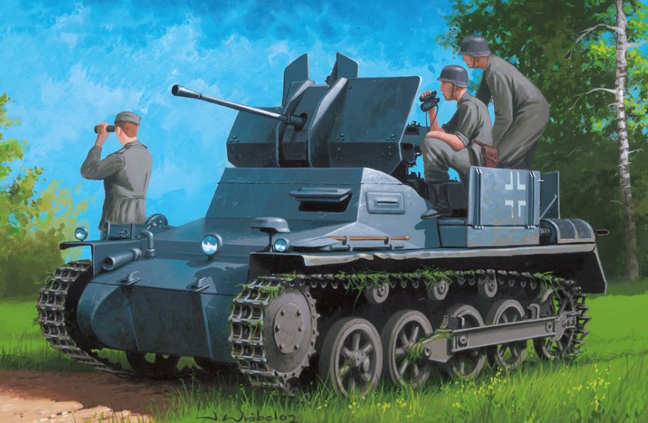 Hobby Boss s 80147 1:35 German Flakpanzer IAw/Trailer Military Tank Model Kit