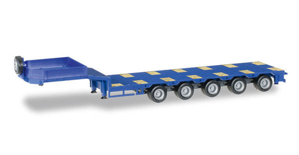 Herpa 076388 1:87 5-Axle Goldhofer Drop Deck Trailer in Ultramarine Blue