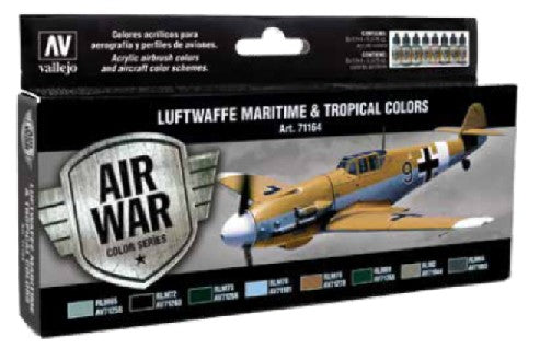 Vallejo Paint 71164 Luftwaffe Maritime & Tropical Colors Model Air Paints