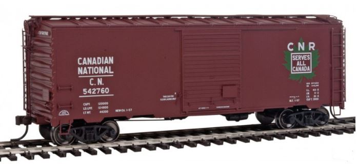 Atlas 20003040 HO Canadian National 40' Postwar Boxcar with 8' Door #542760