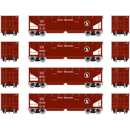 Athearn 14519 HO Great Northern 40' Offset Ballast Hopper w/Load RTR #1 (4)