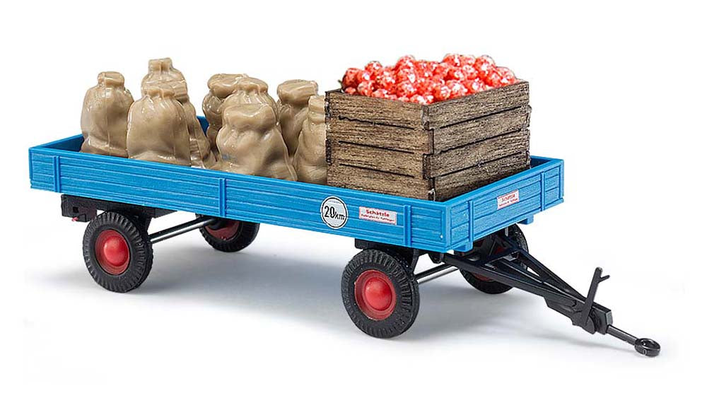 Busch 44995 HO Trailer with Apple Load
