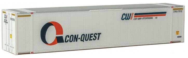 Walthers 949-8469 HO Con-Quest 48' Smooth-Side Container - Assembled