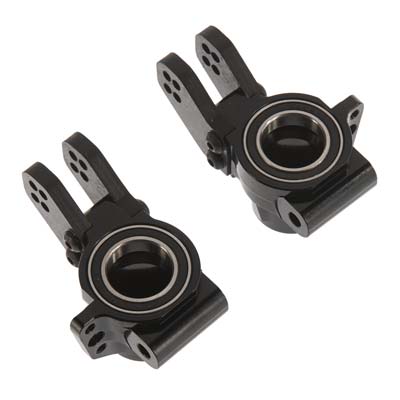 HOT-RACING, INC AON22M01 Aluminum Rear Hubs HD Bearings (Black) - Kraton Outcast