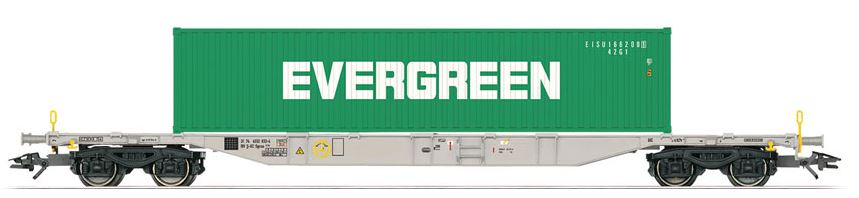 Marklin 47065 HO AAE Cargo Sgnss 114 Flatcar w/ 40' Evergreen Container