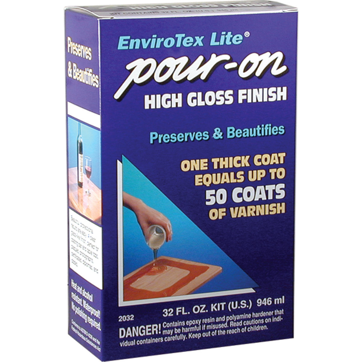 Chemco Environmental Tech 2032 EnviroTex Lite Pour-On High Gloss Finish Kit