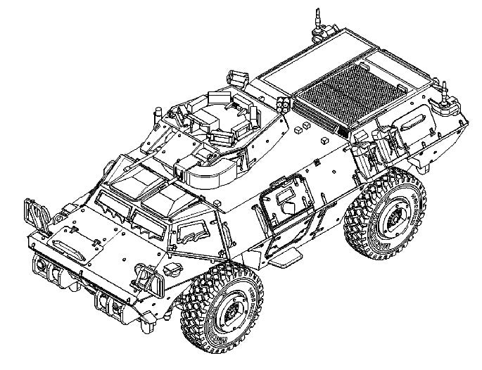 Trumpeter 07131 1:72 M1117 Guardian Armored Security Vehicle Model Kit Model Kit