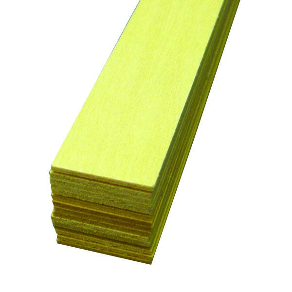 Midwest Products 4102 1/16" x 1" x 24” Micro-Cut Basswood Sheets (Pack of 15)