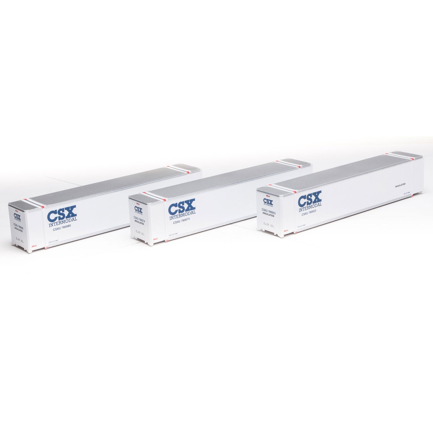 Athearn 27712 HO Ready To Roll CSX 48' Container (Set of 3)