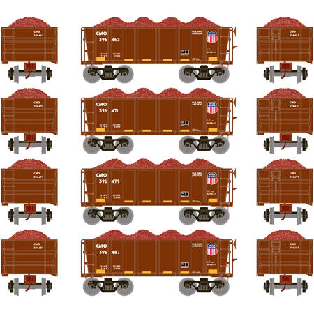 Athearn 97740 HO Union Pacific RTR 26' Ore Car Low Side with Load #3 (4)