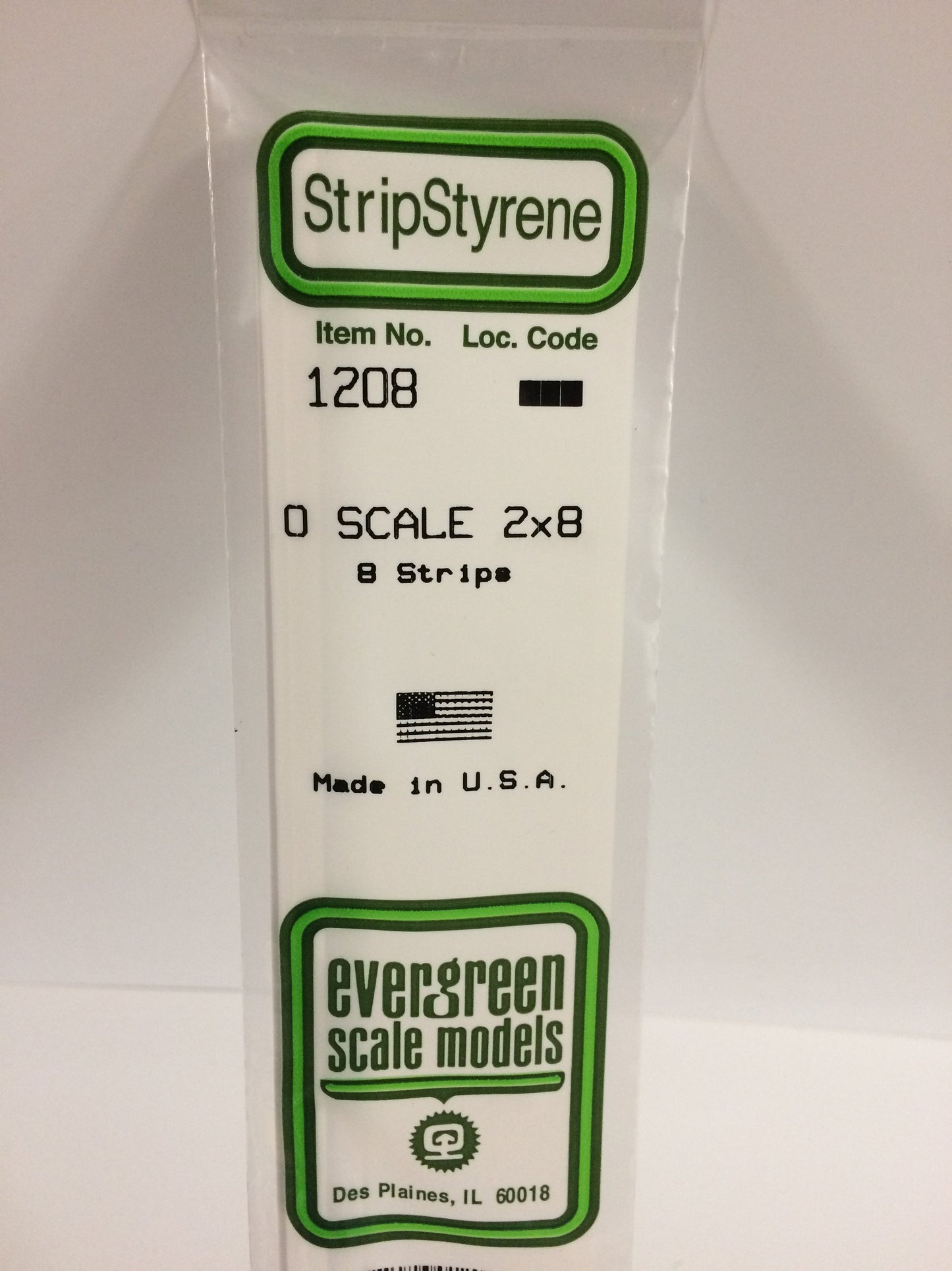 Evergreen Scale Models 1208 O .040" x .166" x 14" Polystyrene Strips (Pack of 8)