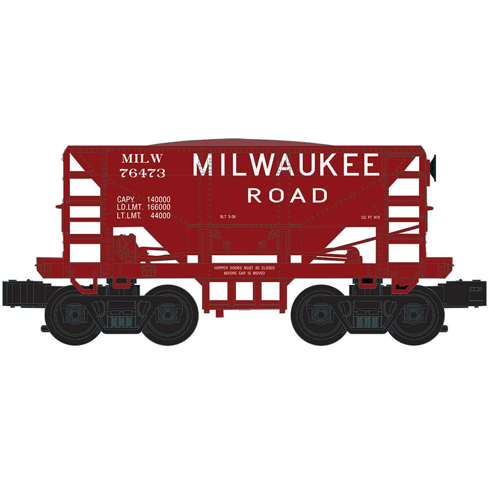 Williams 48504 O Milwaukee Road 70-Ton Ore Car - 3-Rail Ready to Run