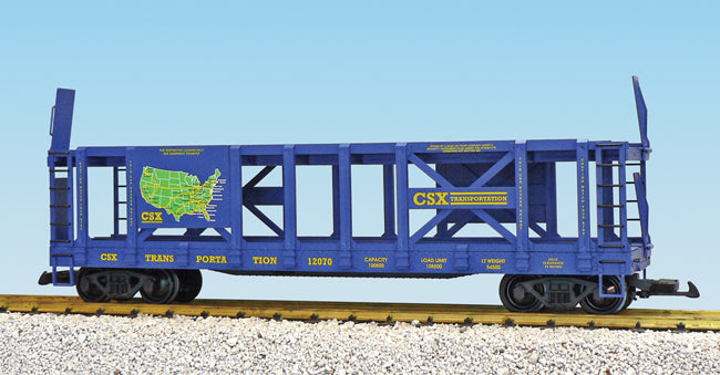 USA Trains R17236 G CSX Two-Tier Auto Carrier Flat Car