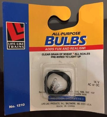 Life Like 1210 HO 14 Volt Grain Of Wheat Clear All-Purpose Light Bulbs