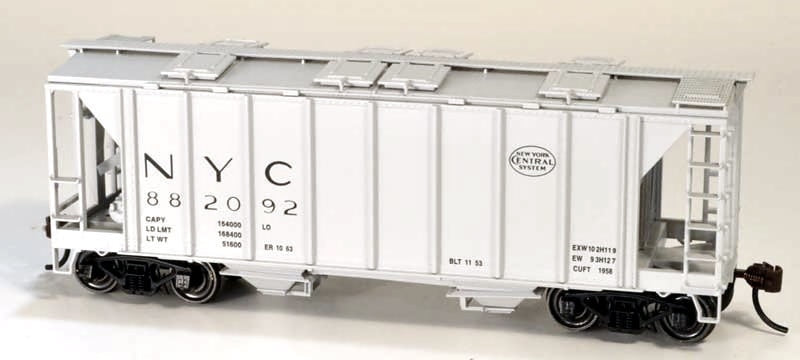 Bowser 60098 HO New York Central 70-Ton 2-Bay Covered Hopper Kit #882092