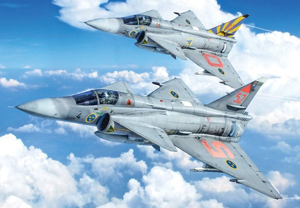 Italeri 2785 1:48 SAAB JA 37/AJ 37 Viggen Military Aircraft Plane Model Kit