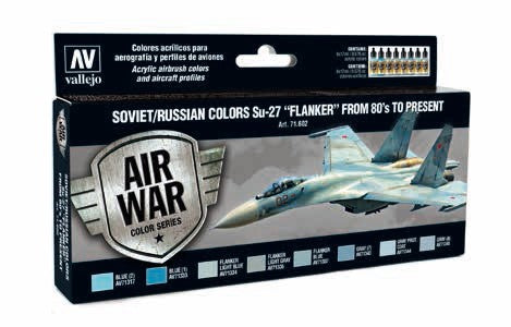 Vallejo Paint 71602 Soviet/Russian Colors Su-27 Flankers 80's to Present Paints