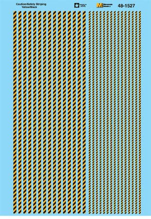 Microscale 48-1527 O Yellow/Black Caution/Safety Floor Striping Decal Sheet