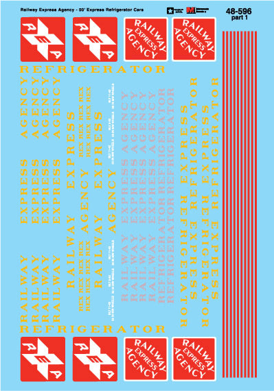 Microscale 48-596 O REA 50'' Wood Refrigerator Cars Decal Sheet (Set of 2)