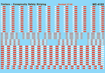 Microscale MC-4122 HO Conspicuity Safety Striping Waterslide Decal Sheet