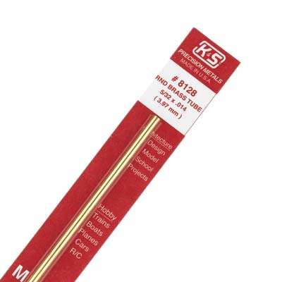 K&S 8128 5/32" x 12" Round Brass Tube
