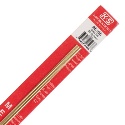 K&S 8168 .081'' x Solid Brass Rod (Pack of 3)