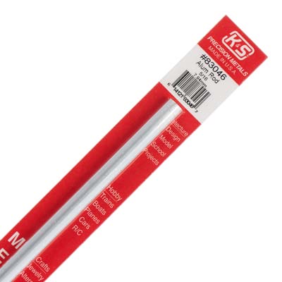 K&S 83046 5/16" x 12" Aluminum Rod