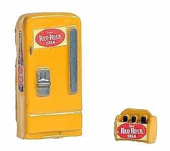 JL Innovative Design 746 HO Red Rock Cola Soda Machine and Case (Set of 2)