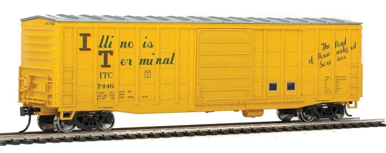Walthers 910-2328 HO Illinois Terminal 50' Waffle-Side Boxcar Ready-To-Run #7488