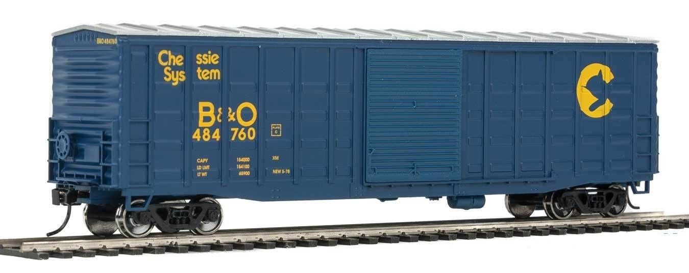 Walthers 910-2319 HO Chessie System B&O 50' Waffle-Side Boxcar RTR #484760