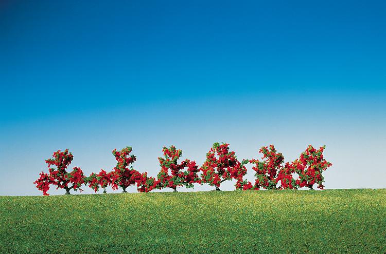 Faller 181476 HO/TT/N 6 Bushes (Red Flowers)