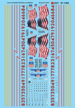 Microscale 87-1402 HO Union Pacific SD70ACe and ES44AC Deluxe Decal Sheet