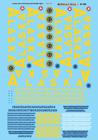 Microscale 87-480 HO Alaska Railroad Diesels 1980-1999 Decal Sheet