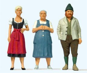 Preiser 44921 G People in Bavarian Dress Figures (Set of 3)