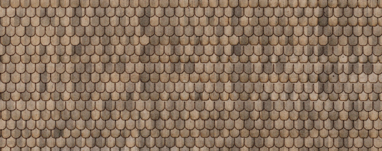 Northeastern Scale Lumber HOSHG4B1 HO 3" x 7 3/4" Sand Fish Scale Shingle