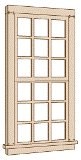 Northeastern Scale Lumber 95003 HO 38" x 92" 9/9 Double Hung Window (Pack of 12)