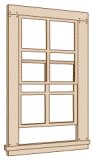 Northeastern Scale Lumber 95008 HO 34x81" 4/4 2-Hung Window Adj Sash (Pack of 8)