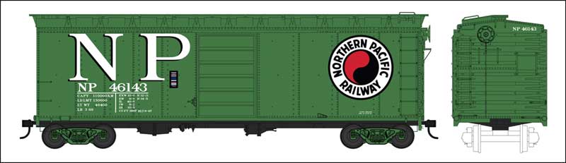 Bowser 42730 HO Northern Pacific 40' Boxcar RTR #46143