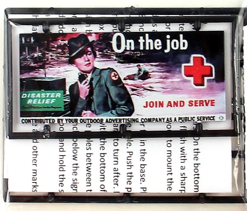 Tichy 2662 N Red Cross on the Job Billboard Kit