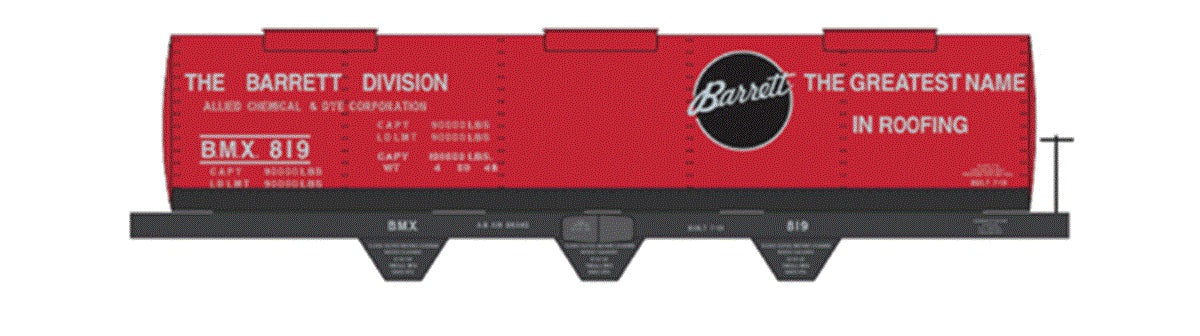 Tichy 10014 HO Barrett Tank Car Railroad Decal Set