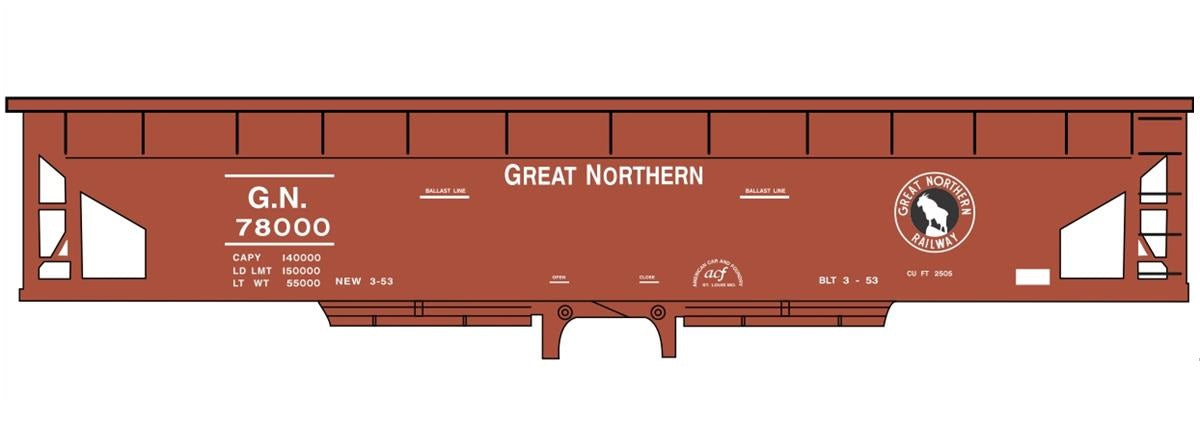 Tichy 10274N N Great Northern Ballast Hopper (Boxcar Red Car) Railroad Decal Set