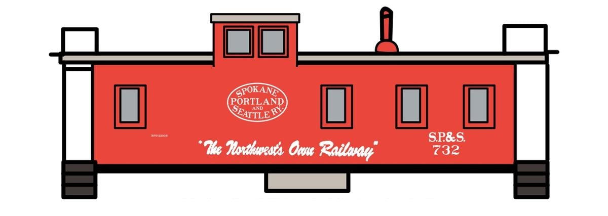 Tichy 10245 HO Spokane, Portland and Seattle Wood Caboose Railroad Decal Set