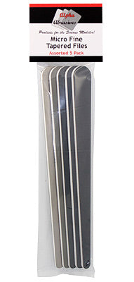 Alpha Abrasives 1151 Assorted Micro Fine Tapered Files (Pack of 5)