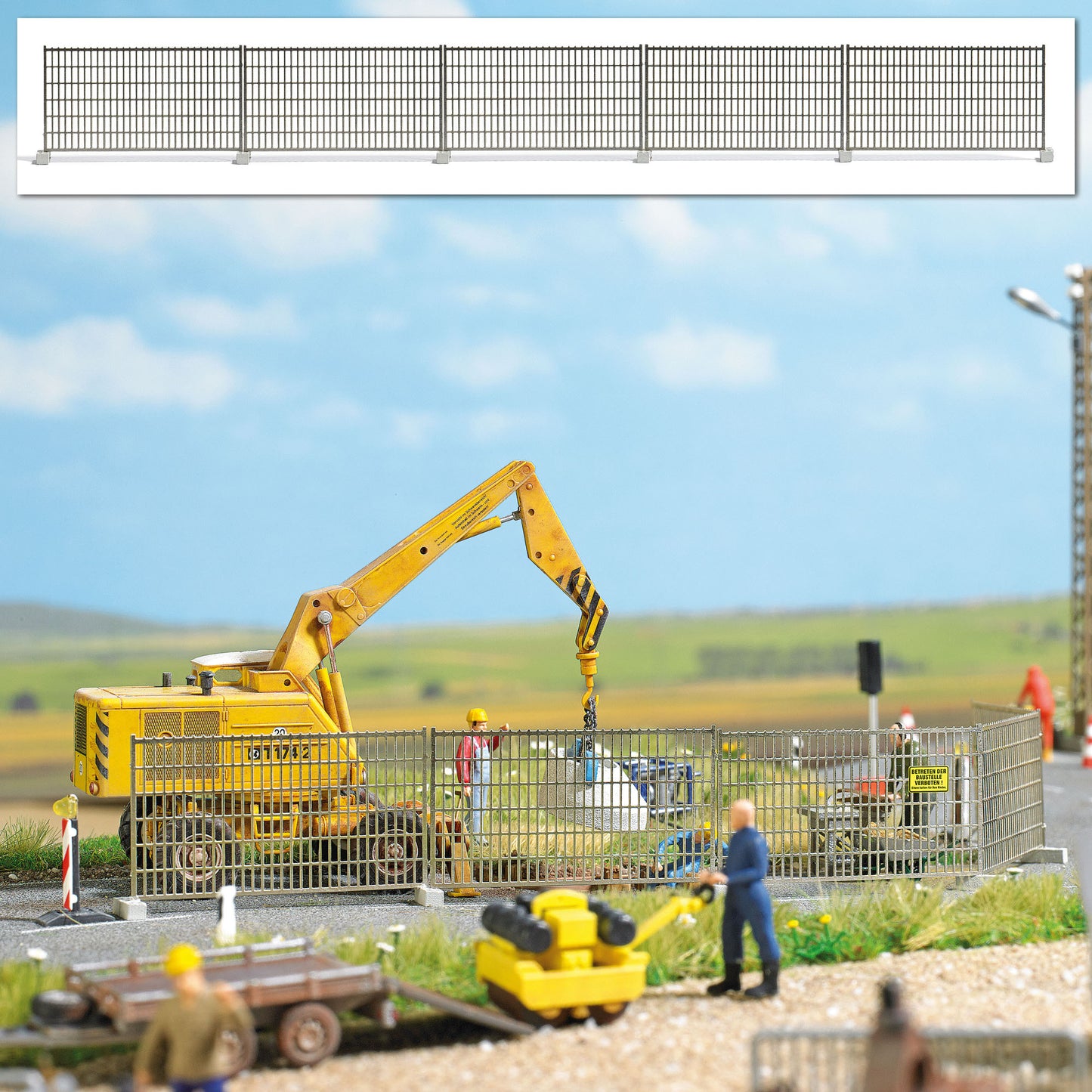 Busch 1024 HO Construction Site Fence