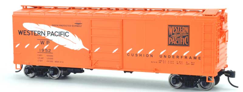 Bowser 42864 HO Western Pacific 40' Steel Side Box Car Ready-To-Run #1952