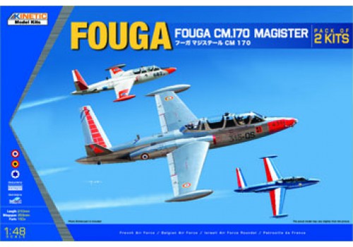 Kinetic 48051 1:48 Fouga CM170 Magister Military Aircraft Plane Kit (2)