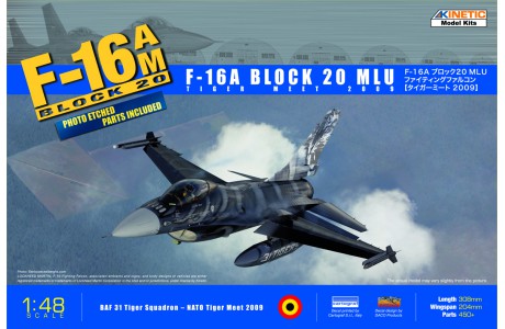 Kinetic 48036 1:48 F-16AM Block 20 Tiger Meet Military Aircraft Plane Kit