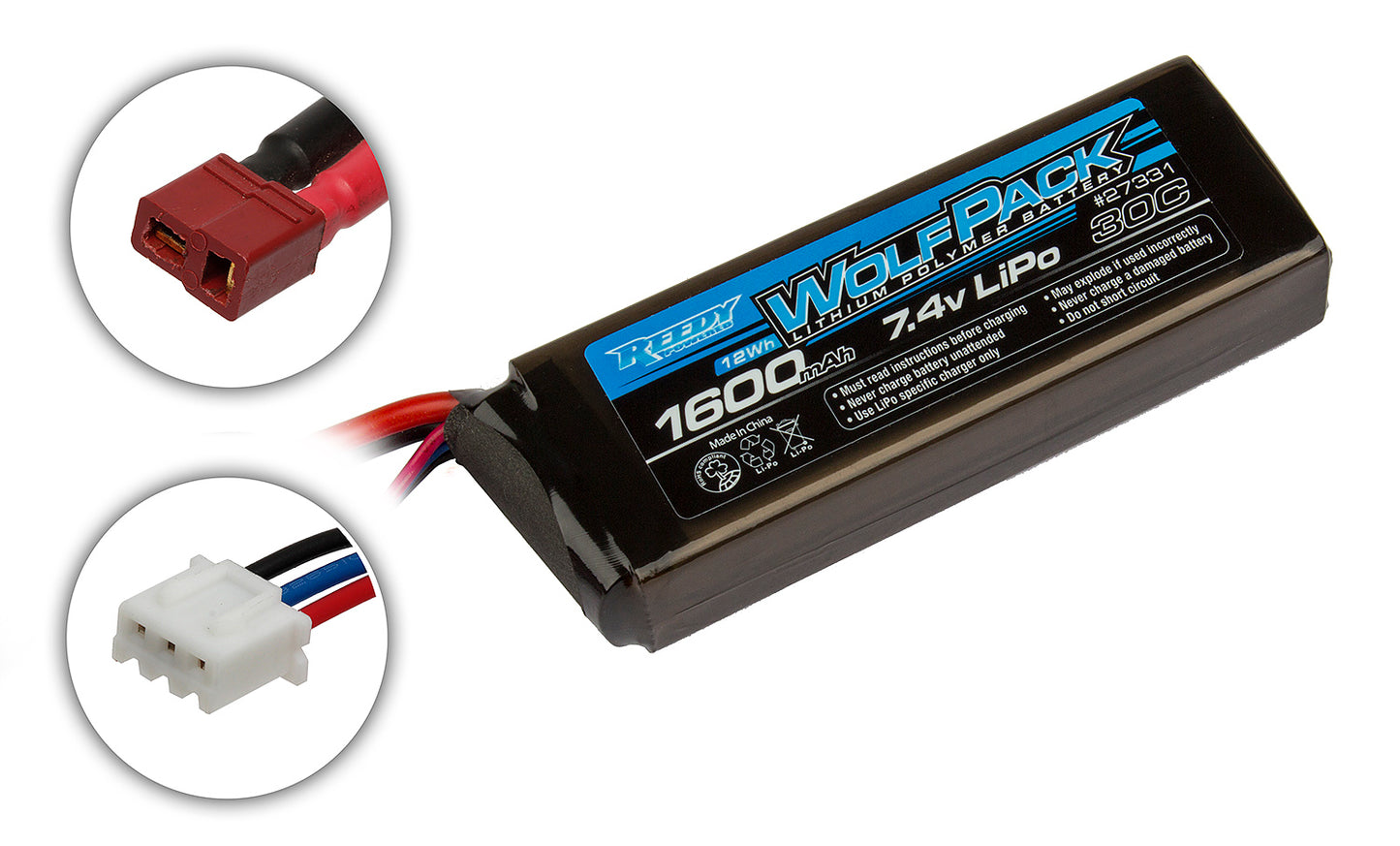 Team Associated 27331 Reedy Wolfpack LiPo 1600mAh 30C 7.4V