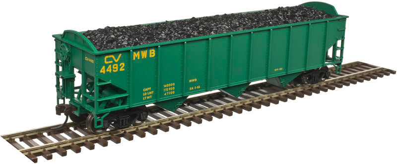 Atlas 20004894 HO Central Vermont Trainman AAR 70 Ton 3-Bay Open Hopper #4492
