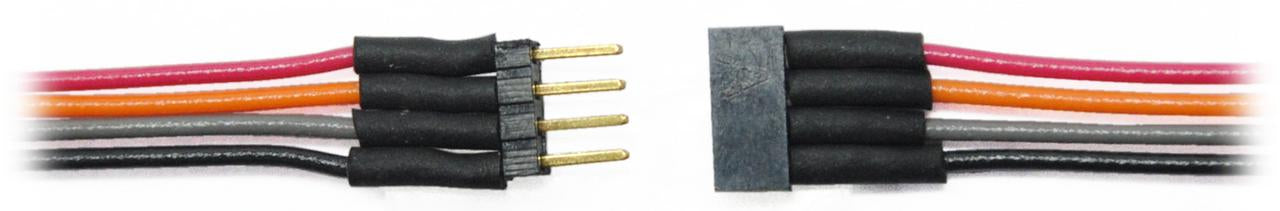 Train Control Systems 1475 4-Pin Micro Connector (Colored Wires)
